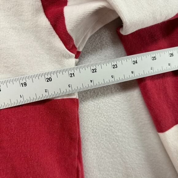 Vintage Oneonta State Rugby Shirt mens Small Red White Hooded Thick Heavy Cotton - Picture 7 of 11